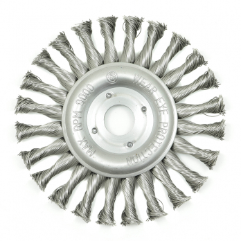 Корщетка (диск) для УШМ 150х22 (0,5 мм, витая, нержавейка) Профоснастка