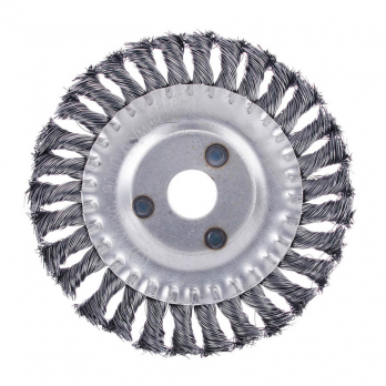 Корщетка (диск) для УШМ 150х22 (0,5 мм, витая, сталь) Ермак